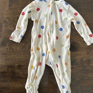 Old Navy White One Piece with Colorful Smiley Faces